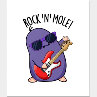 Rock N Mole Funny Animal Pun Posters and Art